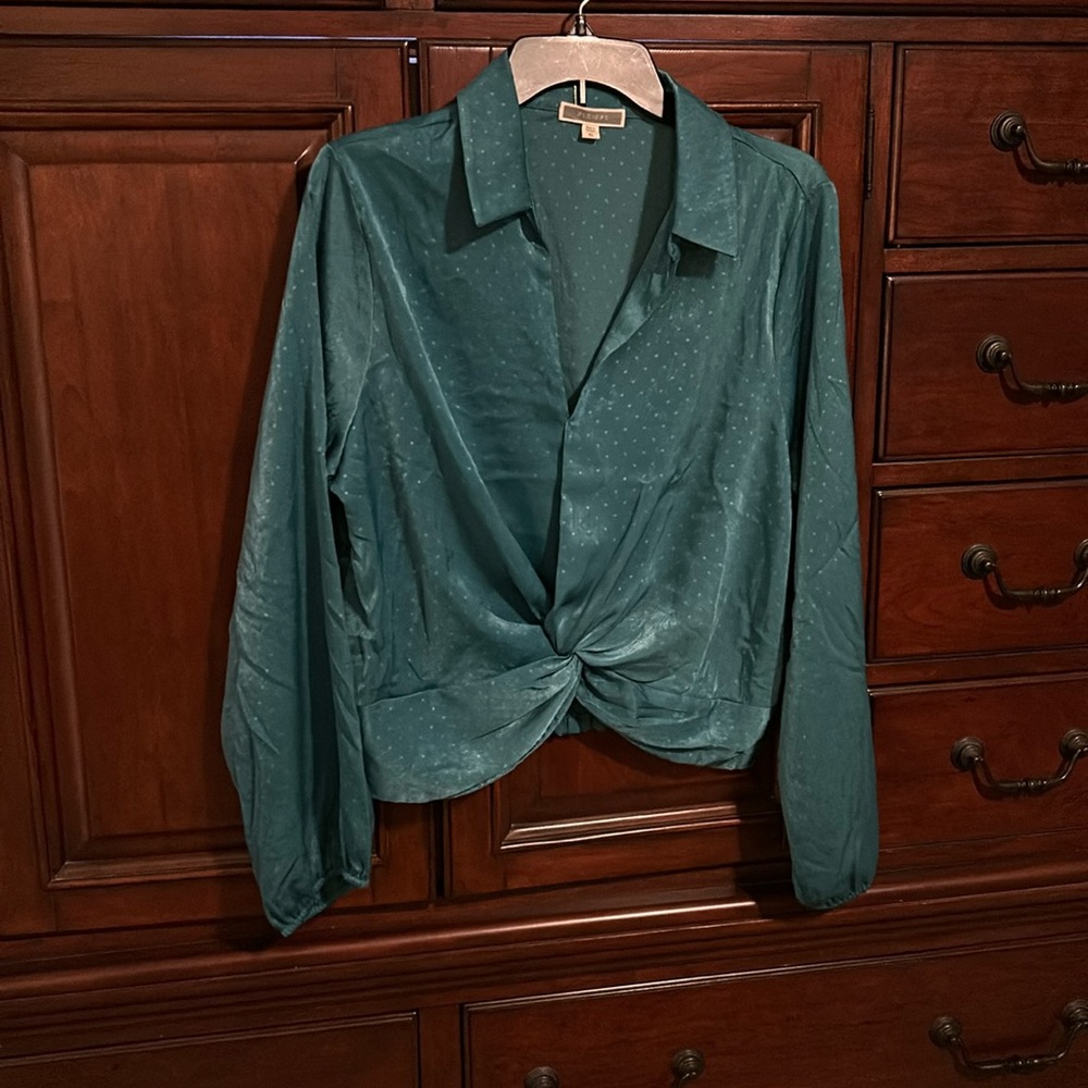 Nice green shirt.